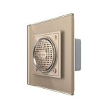 Boxa Bluetooth Livolo cu Rama din Sticla, auriu, VL-FCF-2AP-13