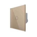 Buton Sonerie cu Touch LIVOLO din Sticla - Serie Noua, auriu, VL-FC1B-2G-2A