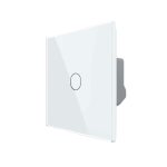 Buton Sonerie cu Touch LIVOLO din Sticla - Serie Noua, alb, VL-FC1B-2G-2W