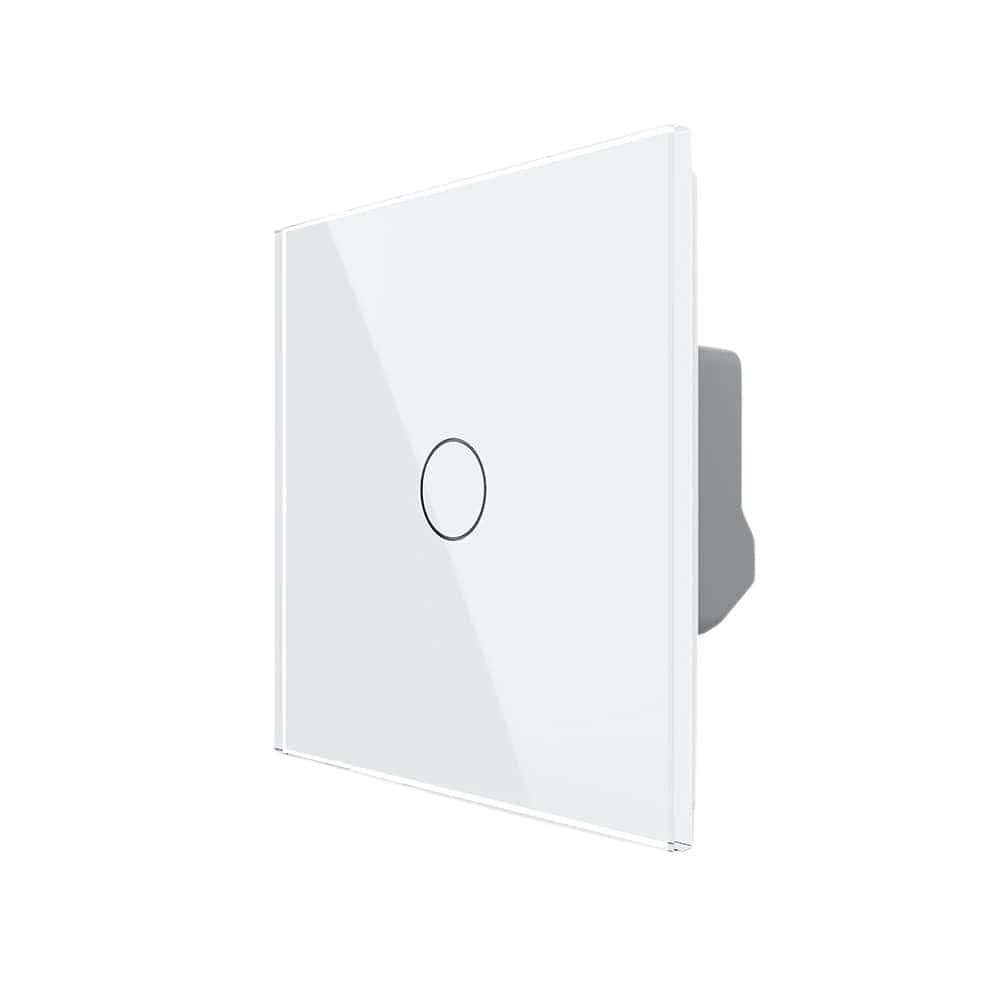 Intrerupator Simplu cu Revenire Contact Uscat cu Touch LIVOLO - Serie Noua, alb, VL-FC1NB-2G-2W