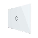 Intrerupator simplu cu touch Livolo din sticla - standard italian, alb, VL-FC1-3G-11