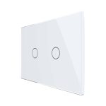 Intrerupator Dublu Wi-Fi cu Touch LIVOLO, standard Italian Serie Noua, alb, VL-FC2NY-3G-11