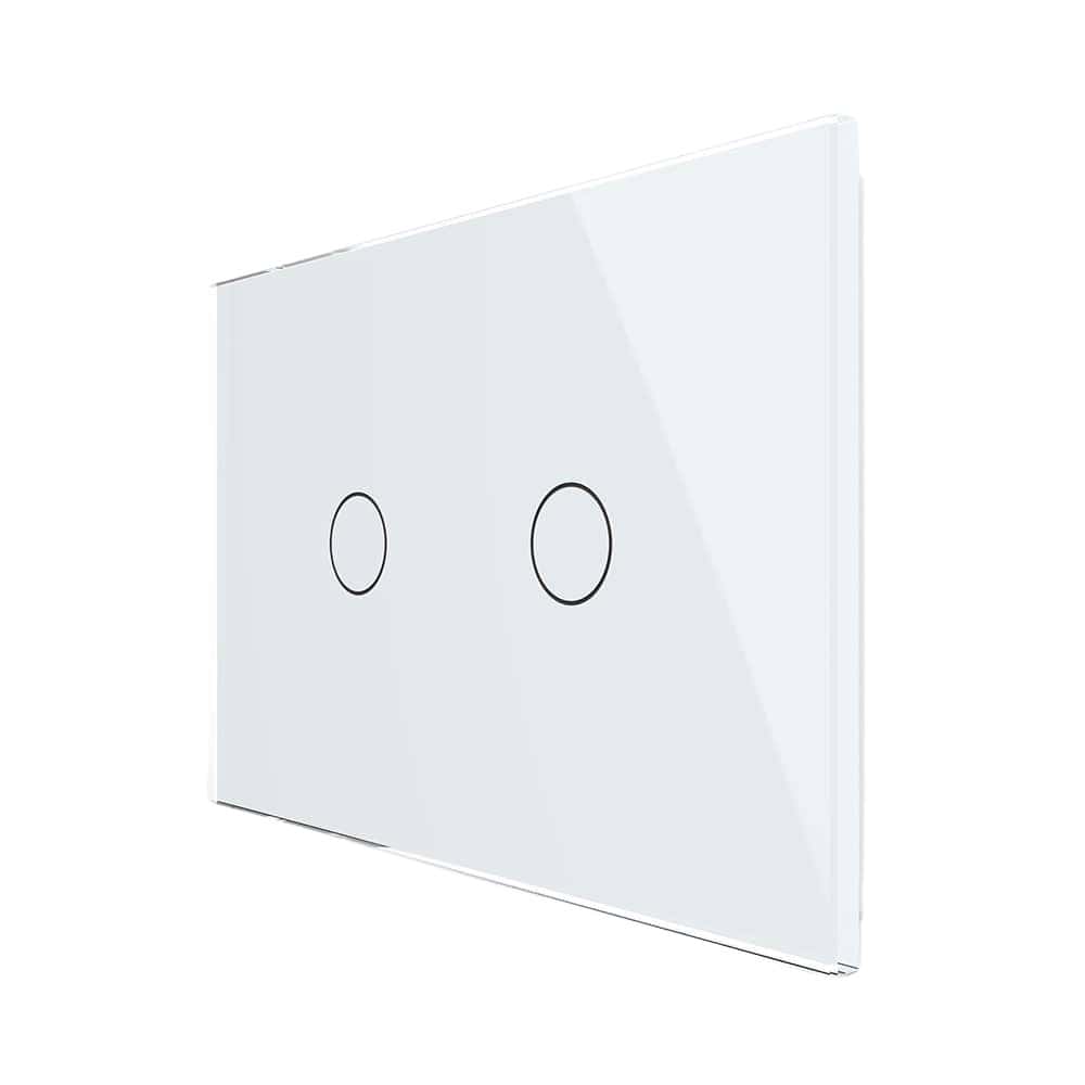 Intrerupator Dublu Cap Scara / Cruce Wireless LIVOLO cu Touch - Serie Noua, alb, VL-FC2SR-3G-11