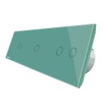 Intrerupator cu touch simplu+simplu+dublu LIVOLO din sticla, Protocol ZigBee, Control de pe telefon, verde, VL-C701Z/C701Z/C702Z-18
