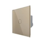 Intrerupator Simplu Cap Scara / Cruce LIVOLO - Protocol ZigBee, Serie Noua, auriu, VL-FC1SZ-2G-2A