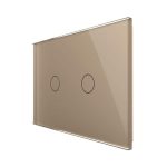 Intrerupator Dublu Wi-Fi cu Touch LIVOLO, standard Italian Serie Noua, auriu, VL-FC2NY-3G-13