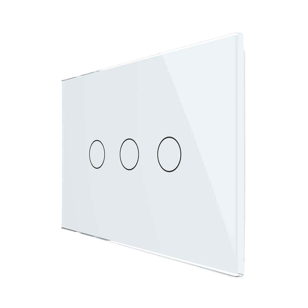 Intrerupator Triplu Cap Scara / Cruce Wi-Fi cu Touch LIVOLO, standard italian Serie Noua, alb, VL-FC3SNY-3G-11
