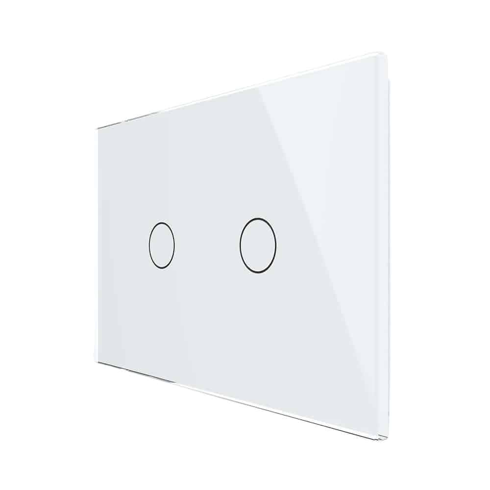 Intrerupator Dublu Cap Scara / Cruce Wi-Fi cu Touch LIVOLO, standard italian Serie Noua, alb, VL-FC2SNY-3G-11