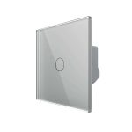 Intrerupator Simplu cu Revenire Contact Uscat cu Touch LIVOLO - Serie Noua, gri, VL-FC1NB-2G-2I