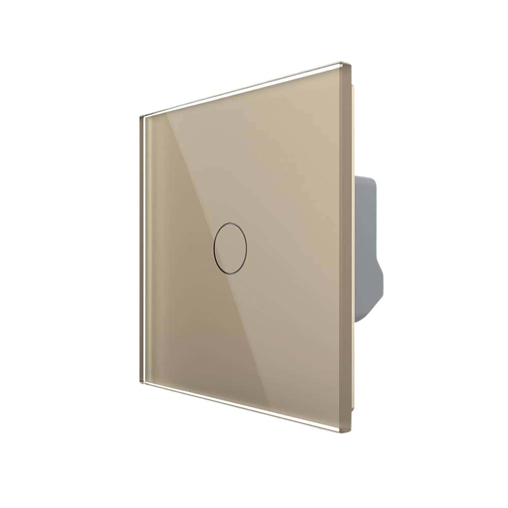 Intrerupator Simplu cu Revenire Contact Uscat cu Touch LIVOLO - Serie Noua, auriu, VL-FC1NB-2G-2A