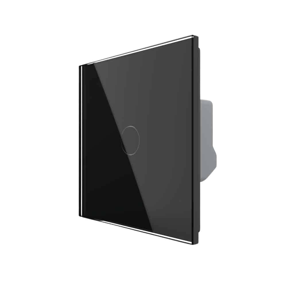 Intrerupator Simplu Wireless si Variator LIVOLO cu Touch Din Sticla - Serie Noua, negru, VL-FC1D2R-2G-2B