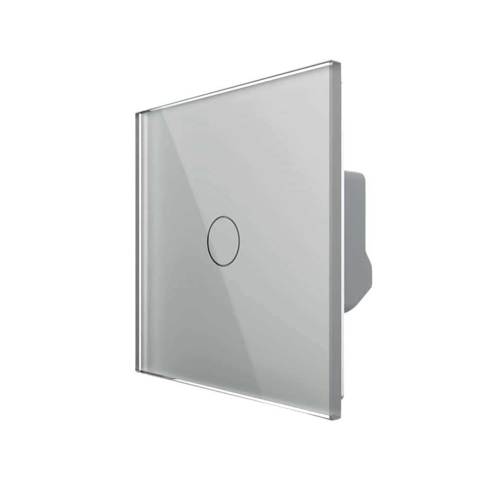 Intrerupator Simplu Wireless si Variator LIVOLO cu Touch Din Sticla - Serie Noua, gri, VL-FC1D2R-2G-2I