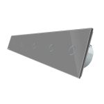 Intrerupator LIVOLO cu touch din sticla cu 5 intrerupatoare simple, Protocol ZigBee, Control de pe telefon, gri, BB-C7-5C1Z-15