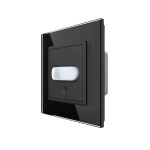Senzor de Miscare PIR Livolo cu Rama din Sticla, Protocol ZigBee, negru, VL-FCUZ-2BP-12