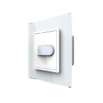 Senzor de Miscare PIR Livolo cu Rama din Sticla, Protocol ZigBee, alb, VL-FCUZ-2WP-11