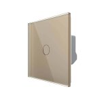 Intrerupator Simplu cu Dimmer, Zigbee cu Touch LIVOLO - Serie Noua, auriu, VL-FC1D2Z-2G-2A