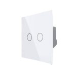 Intrerupator Dublu Cap Scara / Cruce cu Touch LIVOLO - Serie Noua, alb, VL-FC2S-2G-2W