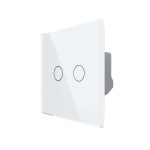 Intrerupator Dublu cu Reset si Contact Uscat LIVOLO - Serie Noua, alb, VL-FC2HN-2G-2W