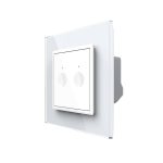 Intrerupator dublu cu touch Livolo din sticla, Serie noua, , VL-FC2-2WP-11