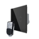 Intrerupator LIVOLO cu touch dublu wireless telecomanda inclusa, negru, VL-C7-C2/702R-12