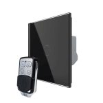 Intrerupator LIVOLO simplu wireless cu touch si telecomanda inclusa, negru, VL-C7-C1/701R-12