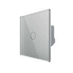 Intrerupator Simplu Cap Scara, Dimmer cu Touch LIVOLO - Serie Noua, gri, VL-FC1SD1-2G-2I
