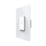 Intrerupator Simplu cu Touch Livolo cu Rama Din Sticla 1M - Serie Noua, alb, VL-FC1-1WP-11