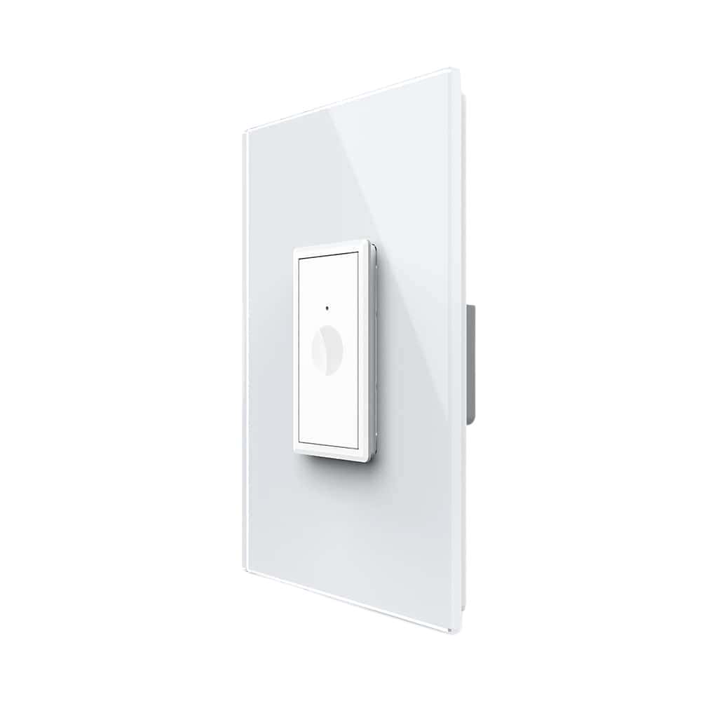 Intrerupator Simplu cu Touch Livolo cu Rama Din Sticla 1M - Serie Noua, alb, VL-FC1-1WP-11