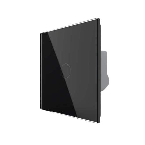 Intrerupator Simplu cu Touch Livolo din Sticla, Zigbee - Serie Noua, negru, VL-FC1Z-2G-2B