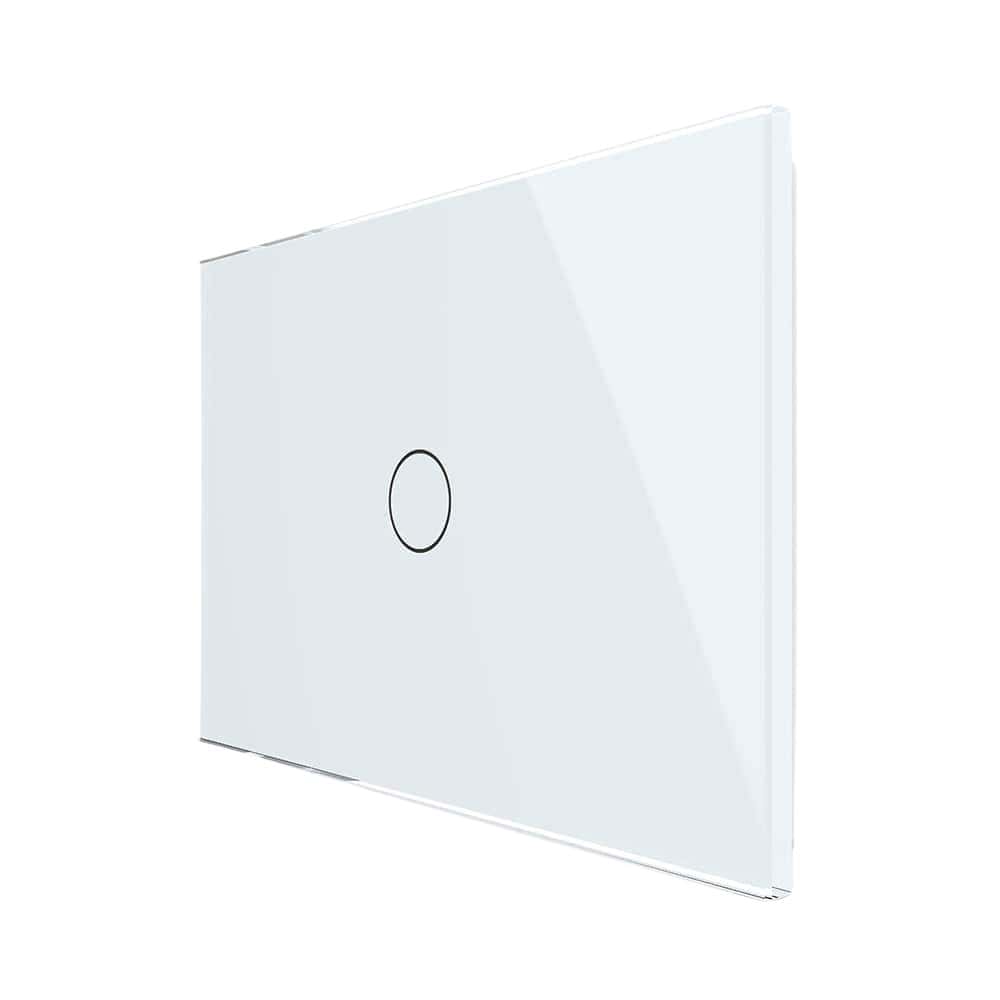 Intrerupator Simplu Wi-Fi cu Touch LIVOLO din Sticla, standard Italian Serie Noua, alb, VL-FC1NY-3G-11