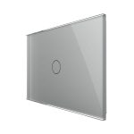 Intrerupator Simplu Wi-Fi cu Touch LIVOLO din Sticla, standard Italian Serie Noua, gri, VL-FC1NY-3G-15