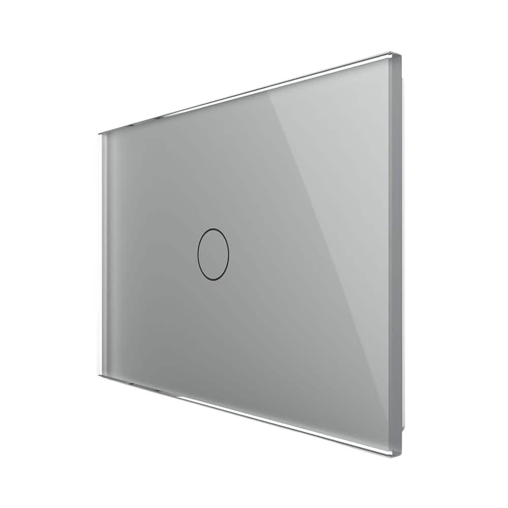 Intrerupator Simplu Wi-Fi cu Touch LIVOLO din Sticla, standard Italian Serie Noua, gri, VL-FC1NY-3G-15