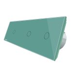 Intrerupator triplu cu touch Livolo din sticla, Protocol ZigBee, Control de pe telefonul mobil, verde, VL-C701Z/C701Z/C701Z-18
