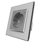 Priza inteligenta pentru perete Livolo ZigBee,16A, Wi-Fi, Compatibil cu Alexa si Google Home, gri, VL-FCTC16AZ-2IP-15