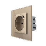 Priza Schuko + USB-C LIVOLO, Standard German - Serie Noua, auriu, VL-FCTF16A.UC18W-2AP