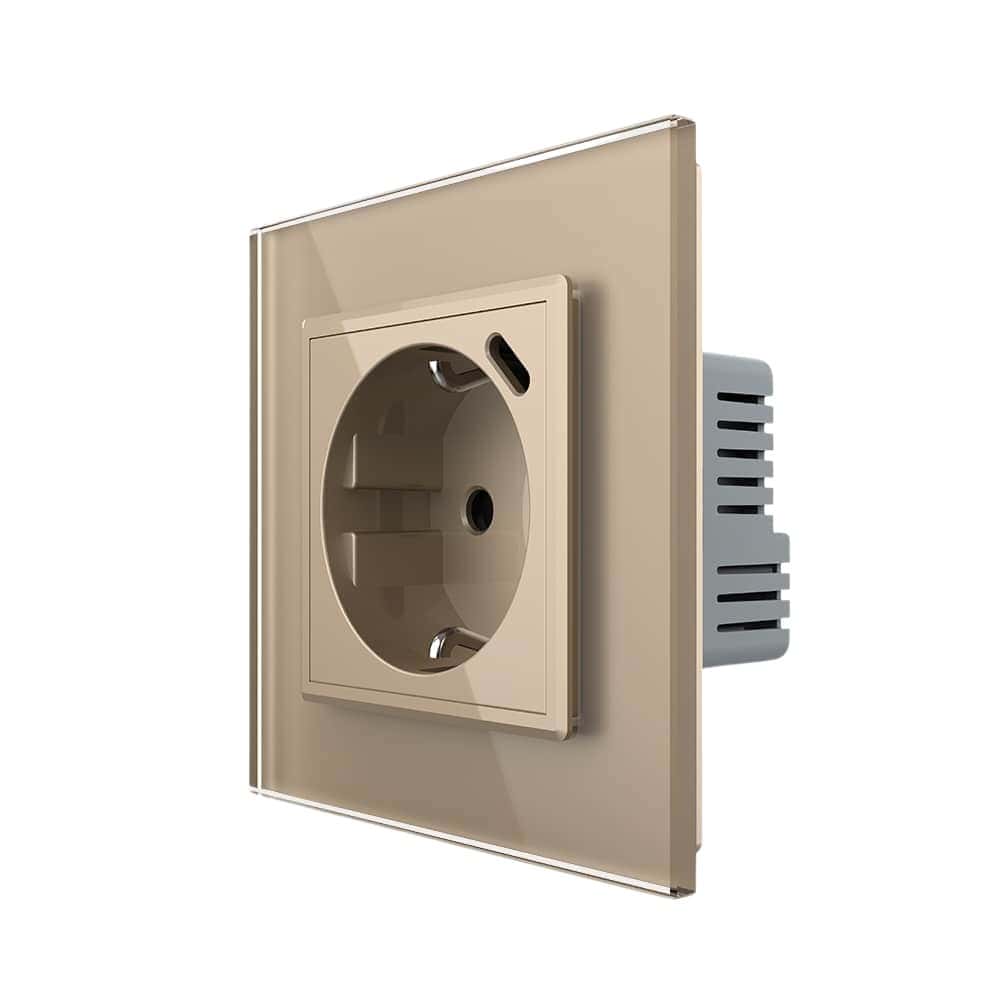Priza Schuko + USB-C LIVOLO, Standard German - Serie Noua, auriu, VL-FCTF16A.UC18W-2AP