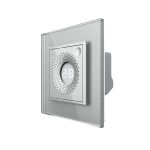 Senzor de Temperatura si Umiditate Livolo cu Rama din Sticla, Protocol Zigbee, gri, VL-FCEZ-2IP-15