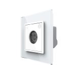 Senzor Control Sunet si Lumini Livolo cu Rama din Sticla, Protocol Zigbee, alb, VL-FCJZ-2WP-11