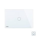 Buton sonerie cu touch Livolo din sticla, Standard italian, alb, VL-C901B-81 - imagine 2