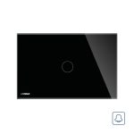 Buton sonerie cu touch Livolo din sticla, Standard italian, negru, VL-C901B-82 - imagine 2