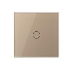 Buton Sonerie cu Touch LIVOLO din Sticla - Serie Noua, auriu, VL-FC1B-2G-2A - imagine 2