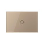 Intrerupator Simplu Cap Scara / Cruce cu Touch LIVOLO din Sticla - Serie Noua, auriu, VL-FC1S-3G-13 - imagine 2