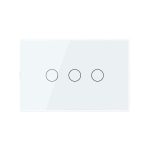 Intrerupator triplu wireless cu touch Livolo din sticla - standard italian, alb, VL-FC3R-3G-11 - imagine 2