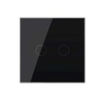 Intrerupator LIVOLO cu touch dublu wireless telecomanda inclusa, negru, VL-C7-C2/702R-12 - imagine 2