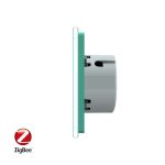 Intrerupator cu touch simplu+dublu+dublu LIVOLO din sticla, Protocol ZigBee, Control de pe telefon, verde, VL-C701Z/702Z/702Z-18 - imagine 2