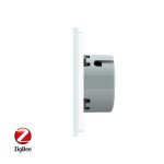 Intrerupator cu touch simplu+dublu+dublu LIVOLO din sticla, Protocol ZigBee, Control de pe telefon, alb, VL-C701Z/702Z/702Z-11 - imagine 2