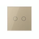 Intrerupator Dublu cu Variator LIVOLO cu Touch Din Sticla - Serie Noua, auriu, VL-FC2D2-2G-2A - imagine 2
