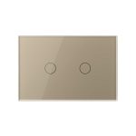 Intrerupator Dublu Cap Scara / Cruce Wi-Fi cu Touch LIVOLO, standard italian Serie Noua, auriu, VL-FC2SNY-3G-13 - imagine 2