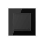 Intrerupator Simplu Mecanic Cap Cruce, 2 Module LIVOLO cu Rama din Sticla - Serie Noua, negru, VL-FCMM10A-2BP - imagine 2