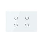 Intrerupator cvadruplu wireless cu touch Livolo din sticla - standard italian, alb, VL-FC4R-3G-11 - imagine 2